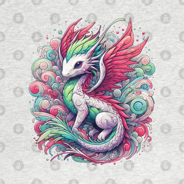 colorful cute dragon by EKLZR